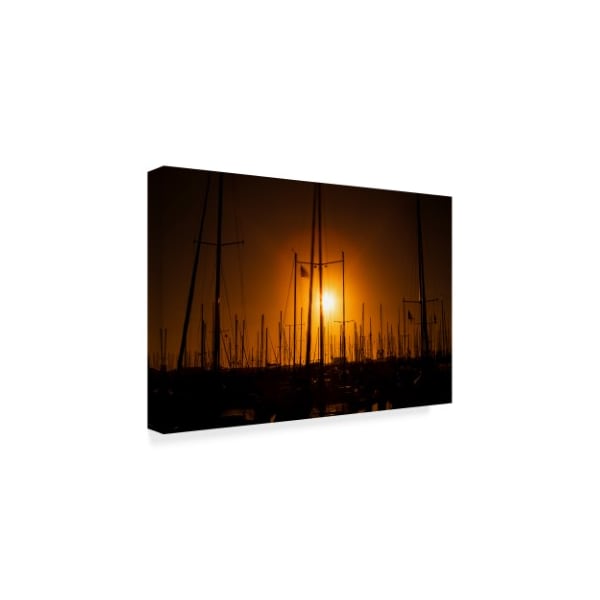 Chris Moyer 'Mast Sunset' Canvas Art,12x19